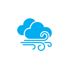 wind and clouds weather icon