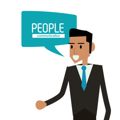 man and bubble icon. People design. Vector graphic