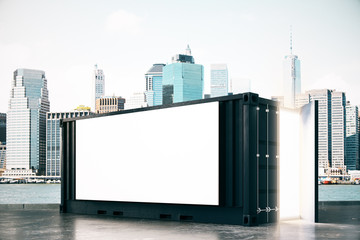 Black cargo with billboard