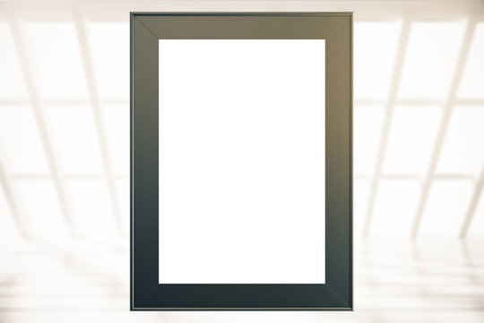 Blank frame on interior background