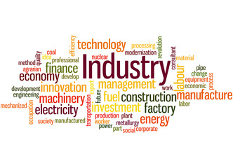 Industry, word cloud concept 3