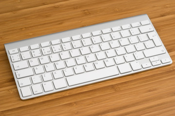 The keyboard on the table