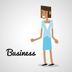 Woman icon. Business design. Vector graphic