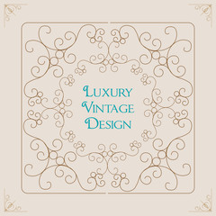 Vintage ornament border frame decoration