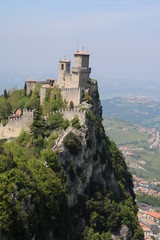 View to first Tower La Rocca O Guaita in San Marino
