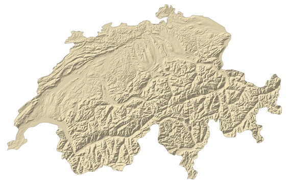 Relief map of Swizerland