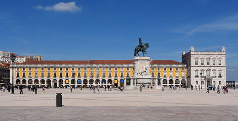 Fototapeta na wymiar Commerce Square in Lisbon, Portugal