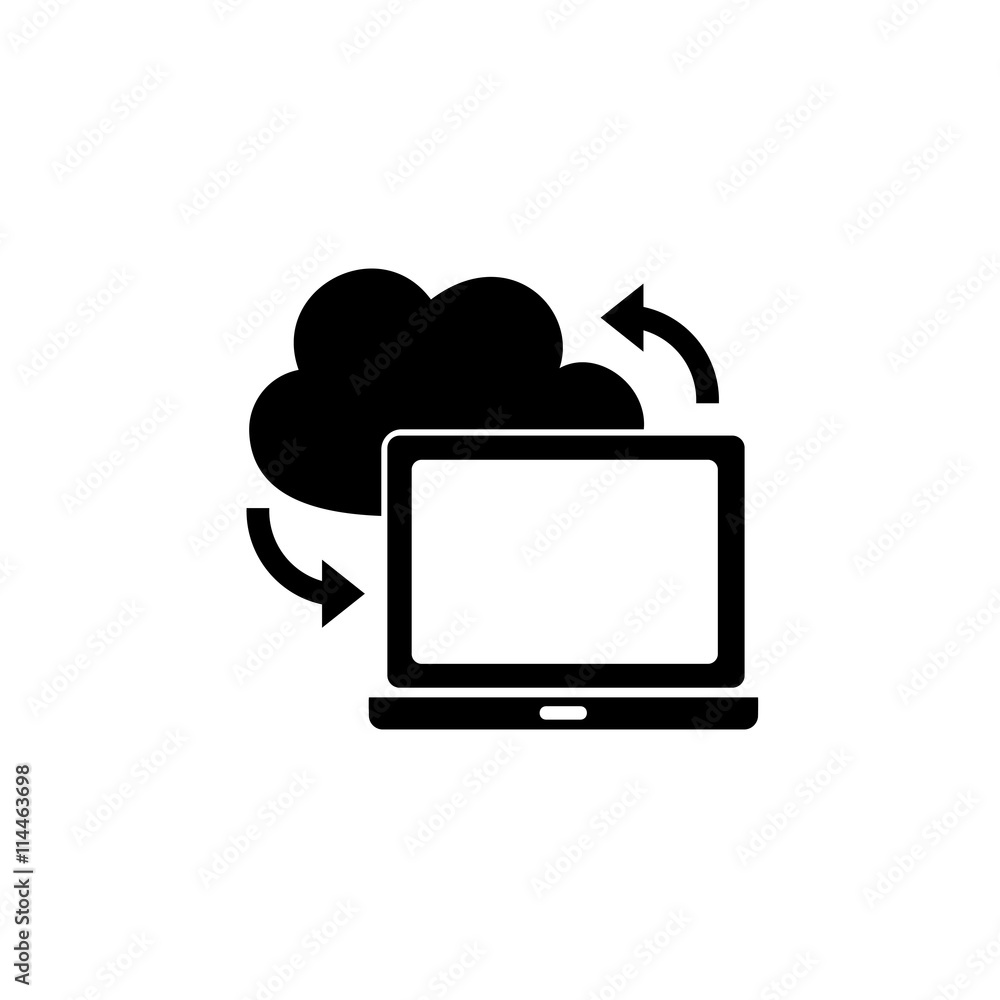 Poster synchronization simple icon