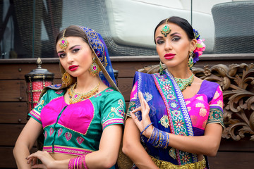 two beautiful women india beauty girl traditional dress