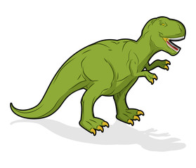 Dinosaur Tyrannosaurus Rex. Prehistoric reptile. Ancient predato