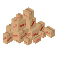 Cardboard box seamless pattern. Paper packaging background