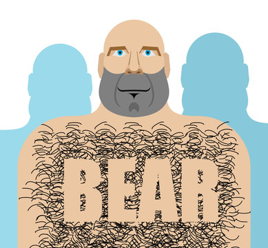 Gay bear. Big hairy man. LGBT community