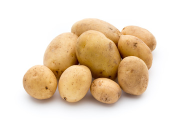New potato isolated on white background.