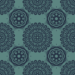 Vector seamless pattern in boho style.