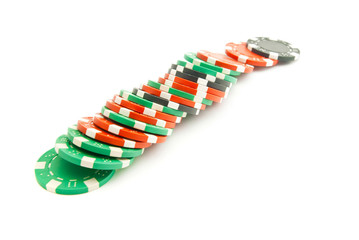 colored plastic chips