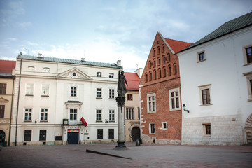 Fototapeta na wymiar old town square, market, Krakow 12 June 2016
