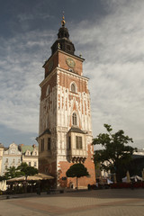 Fototapeta na wymiar Town Hall on the market square. Krakow, Poland