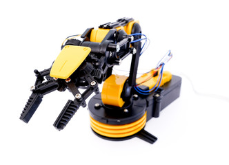 Plastic model of industrial robotics arm  Robot manipulator