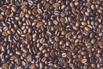 Coffee Beans background, arabika texture