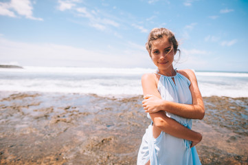 beautiful girl on the beach