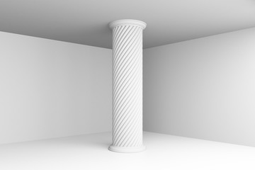 Blank walls and column