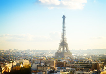 Fototapeta na wymiar eiffel tour and Paris cityscape
