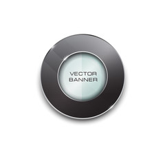shiny button with metallic elements, vector design for website.