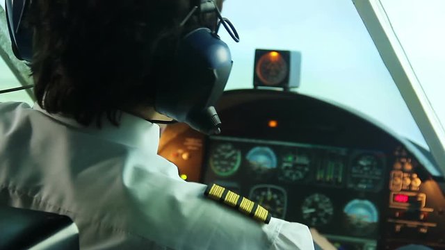 Overworked annoyed pilot operating plane and reporting situation to dispatcher