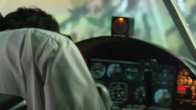 Pilot having heart failure during flight, plane falling down, terrible air crash