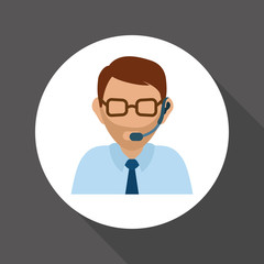Customer service and call center graphic design, vector illustration