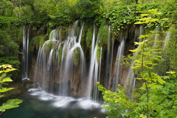 Waterfall in Plitvice national park