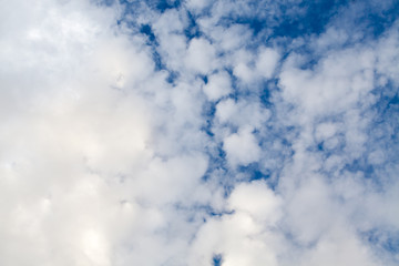 colorful dramatic sky with cloud at sunset