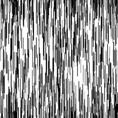 Abstract background with glitch effect, distortion, seamless texture, random vertical black and white lines for design concepts, posters, wallpapers, web, presentations, prints. Vector illustration.