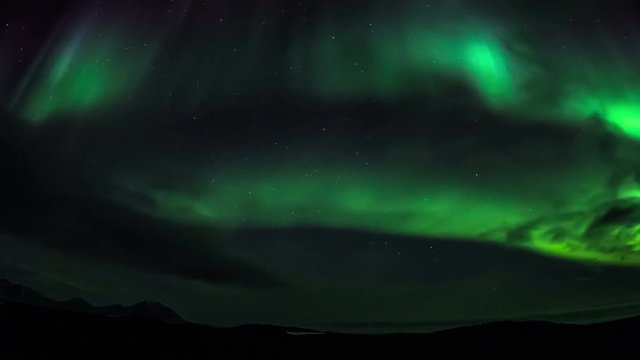 Northern Lights in Arctic in 4K.