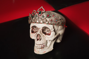 Skull with a diadem with large stones.