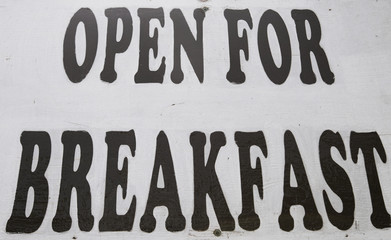 open for lunch sign