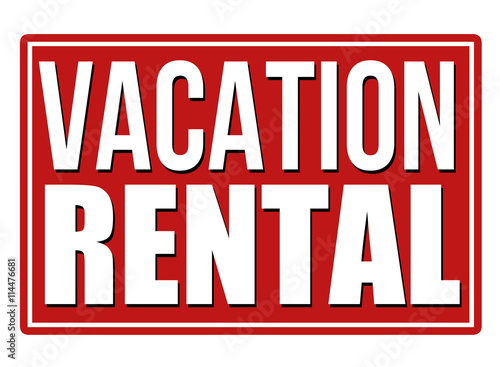 "Vacation rental red sign" Stock image and royalty-free vector files on ...
