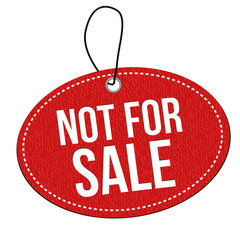Not for sale  label or price tag