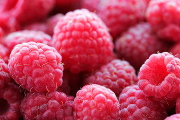 Raspberries tasty food background