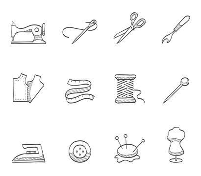 Sewing Icons In Sketch.