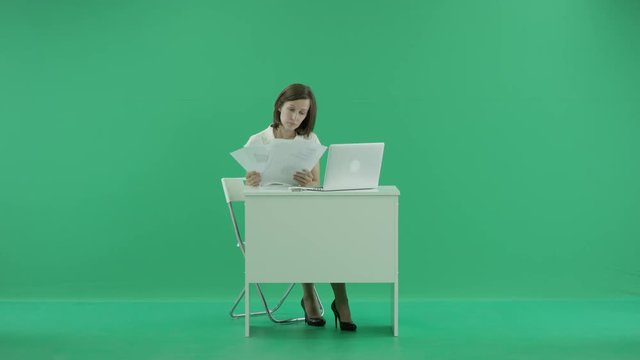 tired woman sleeps on the table