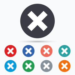 Fototapeta premium Delete sign icon. Remove button.
