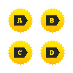 Energy efficiency class icons.
