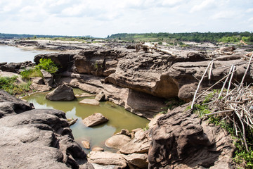 Sampanbok (3000 Hole), The Amazing of Rock in Mekong River, Ubon