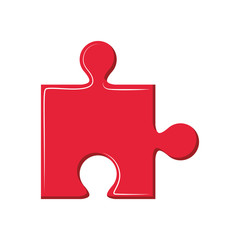 Obraz premium Piece of game concept represented by puzzle icon. isolated and flat illustration 