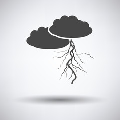 Clouds and lightning icon