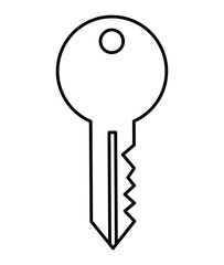 Security system concept represented by key icon. isolated and flat illustration 