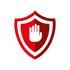 Security system concept represented by shield icon. isolated and flat illustration 