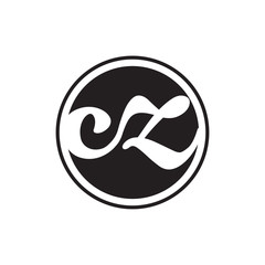 initial letter logo circle with ring