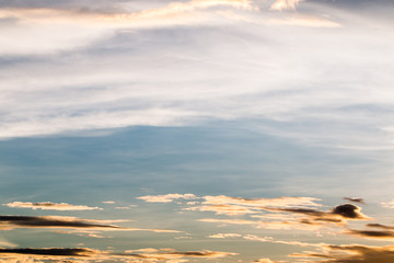 colorful dramatic sky with cloud at sunset